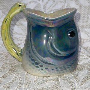 Ceramic Fish Mug iridescent Bass fisherman’s coffee cup